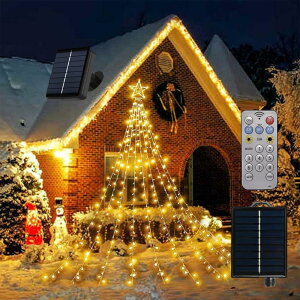 CHMKSTC LED �C���~�l�[�V�������C�g �N���X�}�X�c���[���胉�C�g 2M*8�{ 280�d�� �X�g�����O���C�g �h���[�v���C�g �t�F�A���[���C�g LED�d�� USB�� �����R������ �������[�@�\ 8��_�����[�h �^