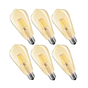 ST64 tBg LEDd GW\v E26 (6W) 50W` dF2700K Lz^Cv 360x LEDd F NVbN gd VfApLEDd Ή (6)