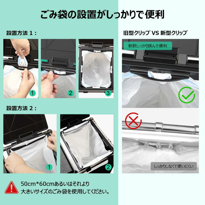 楽天市場】ゴミ袋ホルダー 3分別*30L ゴミ箱 ふた付き レジ袋を隠す 