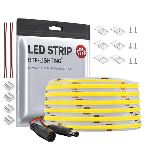 BTF-LIGHTING FCOB COB LEDe[vCg x tLVu LEDe[vCg 10M/[ 4800LEDs dF 3000K 8mm XgbvCg DC24V 9W/m \ ό`\ ؒf\ Q Lb` z[ 