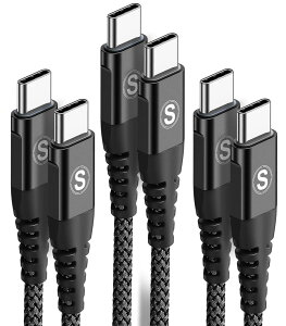 �^�C�vc �P�[�u�� �y1M/3�{�Z�b�g PD�Ή� 60W�}���[�d�zUSB C&USB C �P�[�u��iPhone17/16/15 Pro MAX �[�d�� Type-c �A�C�t�H��15/��phone15 pro Max,iPad Pro/Air,MacBookPro,Samsung Galaxy S25/S24/S23,Sony,Pixel��USB Type-c�@���