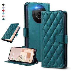 UnivoColors For SHARP AQUOS R8 pro SH-51D �L���e�B���O���U�[�� �P�[�X �G���K���g ����PU �}�O�l�b�g�J�� �J�[�h���[�@�\ �X�^���h�@�\ �t���S�ʕی� �����Y�ی� �X�g���b�v�t��(�O���[��)