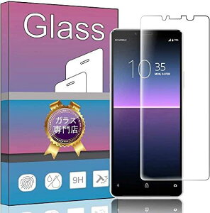 for Sony Xperia 10 II 専用ガラスフィルム 強化ガラス 液晶保護フィルム docomo SO-41A / au SOV43 専用フィルム 厚さ0.33 硬度9H 気泡ゼロ ガラス飛散防止 指紋防止高精細 表裏面保護 透明 PCduoduo