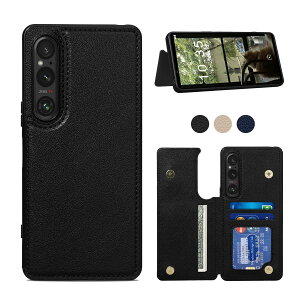 Shlybaay Xperia 1 VII �P�[�X �w�� �蒠�^ �X�}�z�P�[�X Xperia1 VII �蒠�^�P�[�X SO-51F A501SO �ʐ^���� �����ی� �G�N�X�y���A 1 VII �J�o�[ �J�[�h���[ �y�� 6.5inch�Ή� T1 �u���b�N