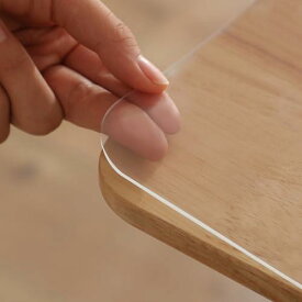 Yiwbj テーブルクロス 透明 55x105cm 厚さ1.5mm PVC製 テーブルマット 長方形 デスクマット 無臭 ビニール 矩形 テーブルカバー 防水 汚れ防止 撥水加工 (透明 1.5mm, 55*105cm)
