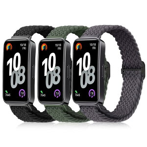 [AGUPERFIT] �R���p�`�u�� Huawei Band 10/9/8 �o���h - 3�{�Z�b�g�A�i�C�����҂ݐL�k�������x���g ���i�K�ɒ����ȃX�e�����X�X�`�[�����[�v�t�� �G���K���g�ŉ��K�� �t�@�[�E�F�C�o���h 10/9/8�ɑΉ�