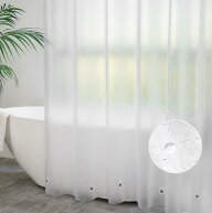 AooHome シャワーカーテン 半透明 防カビ 遮像 ユニットバスカーテン 風呂カーテン 浴室カーテン 断熱 省…