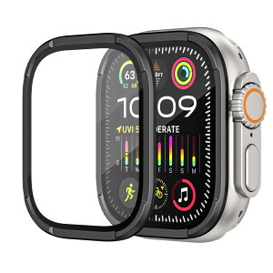 Dikeshgu for Apple Watch Ultra 2/Ultra�K���X�t�B���� 49mm �y�A���~�j�E�������t���[��+�����K���X�t�B������d�\���z �A�b�v���E�H�b�` �E���g�� 2/1 �ی�t�B���� �S�ʕی� ��ʕی� �Ϗ��� �w��h