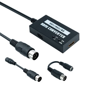 Mcbazel SEGA Megadrive 1080p HDMI�A�_�v�^�[ ���K�h���C�u1/���K�h���C�u2/NEOGEO�p �A�X�y�N�g��X�C�b�` 16:9�܂���4:3�p