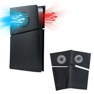 Mcbazel �V�^ PS5 Slim�����p�t�F�C�X�v���[�g ��p���t�� ���M�΍� ���h�~ �ی�P�[�X�J�o�[PS5 Slim�f�W�^���ł̂ݑΉ�-�J�[�{���t�@�C�o�[�u���b�N