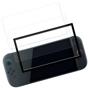 KPNS �u���[���C�g�J�b�g �K���X�t�B���� Switch 2 �p (2��)�K���X�t�B���� + �K�C�h�g�t�� ���{���Ɏq�f�ލ̗p �S�� �ی�t�B����