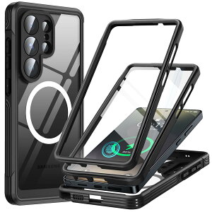 MESTRIEV Galaxy S26 Ultra �p �P�[�X�yMagSafe�Ή��E�ČRMIL�K�i�z�S�ʕی� 9H �����K���X �ϏՌ� �ی�t�B�����t�� �ϋv�� �y�� ���菝�h�~ �}�O�l�b�g���� ���C�� ���X�[�d�Ή� �w�ʃN���A ���ʕی� 