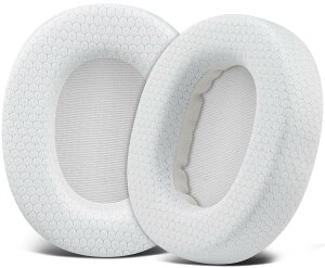 SOULWIT �C���[�p�b�h ���b�V���t�@�u���b�N SONY MDR-CD900ST / MDR-7506 / MDR-V6 / MDR-V7 �w�b�h�z�� �p ���� �C���[�N�b�V���� �����x�t�H�[�� �C���[�J�b�v - �z���C�g