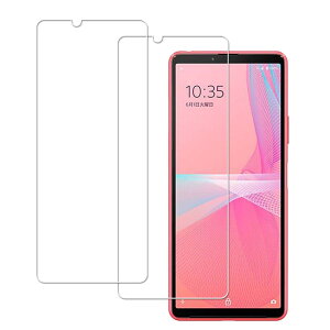 KPNS For Xperia 10 III SO-52B SOG04 SO-52C / Xperia 10 III Lite/Xperia 10 iv ��4���� SO-52C SOG07 �K���X�t�B���� �t���ی�t�B���� ���Y���Ɏq�f�ސ� 9H �\�ʍd�x �����K���X �Ϗ��� ��ʕی�t�B���� 2���Z�b�g