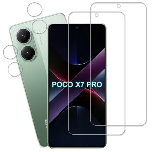 �y2+2������zKPNS ���Y�Ɏq�f�ސ� Xiaomi POCO X7 PRO �p�� �K���X�t�B���� (2��) + �J�����t�B���� (2��) �S�ʕی� �����K���X POCO X7 PRO �ی� �t�B����