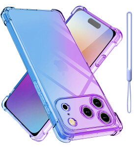 For iPhone 17 Pro Max �P�[�X�N���A TPU ���^ �y�� �O���f�[�V�����F �P�[�X �A�C�t�H�� 17 Pro Max �p �J�o�[ �ϏՌ� �ČRMIL�K�i�擾 ����~�� ���ϖh�~ �h�o ��̌^ �l�C �g�уJ�o�[(�p�[�v���u���[)
