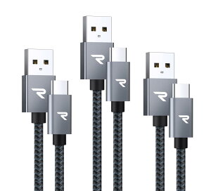y0.2m+1m+2m 3{/zRAMPOW usb c P[u ^Cvc P[u }[d QuickCharge3.0Ή USB2.0Ki iPhone15V[Y[dP[u Sony Xperia/Samsung/Asus Zenfone/Fujitsu Arrows/PS5Rg[[ ^Cvc@