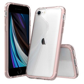 iPhone SE ケース 第2世代 第3世代 iPhone 7 iPhone 8 クリア すり傷防止 TPUバンパー 衝撃吸収 軽量 薄型 黄変防止 耐久性 米軍MIL規格取得 ワイヤレ ス充電対応 スマホカバー EUMADOVE (ピンクの傷防止, iPhone SE3/SE2/7/8)