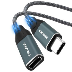 Thsucords USB C �����P�[�u��2M USB Type C 3.2 10Gbps 100W �I�X - ���X �P�[�u�� MacBook Pro/Air�A�d�b�A�^�u���b�g�ȂǗp