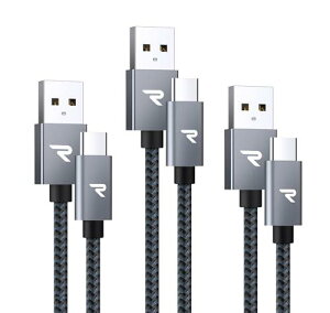 y1m+1m+2m 3{/zRAMPOW usb c P[u ^Cvc P[u }[d QuickCharge3.0Ή USB2.0Ki iPhone15V[Y[dP[u Sony Xperia/Samsung/Asus Zenfone/Fujitsu Arrows/PS5Rg[[ ^Cvc@