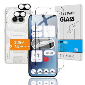 �y2+2���Z�b�g�z �Ή� Nothing Phone 2a �K���X�t�B���� + �J�����t�B���� �y���{���Ɏq �d�x9H�z �Ή� Nothing Phone 2a �t�B���� �����K���X �t�� �ی�t�B���� 3D Touch�Ή� �A�����ߗ� �A�C�A�[�� �A��
