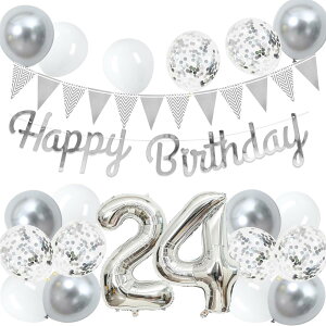 24 a o[ D Zbg 傫 40inch Vo[ a  o[ t 100cm nbs[ o[Xf[ HAPPY BIRTHDAY K[h 12inch Vo[ zCg D18pcs t Zbg q