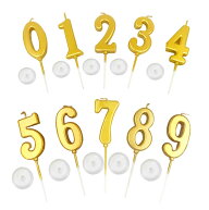 KALOLINNA バースデーナンバーキャンドル 0～9 10点セット ロウソク 数字 誕生日を祝う 高級 ろうそく お…