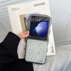 QLTYPRI �Ή� Galaxy Z Flip 6 / Z Flip 5 �P�[�X �N���A TPU �J�o�[ �E�F�[�u ������� �؍� ���� �E�F�[�u �O���b�^�[ ���� ���^ �y�� �ϏՌ� ����~�� (SC-54E) �X�}�z�P�[�X ���C�� ���X�[�d�Ή� �X�g