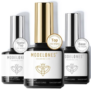 Modelones �W�F���l�C�� �g�b�v�R�[�g �}�b�g�g�b�v�R�[�g �x�[�X�R�[�g 3�{�Z�b�g10ml �@�����s�v UV/LED�Ή�