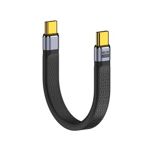 LUYING USB-C to USB-C 13cm���` �Z���P�[�u�� 40Gbps�����f�[�^�]�� PD�Ή�240W/5A�}���[�d 8K@60Hz�f���o�� Type-C to Type-C �t���b�g�P�[�u�� Thunderbolt3/4�Ή�