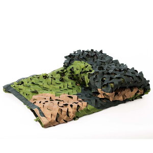 TENCEN カモフラージュネット 迷彩柄 迷彩ネット 偽 装 網 ギリーネット サンシェード 日除け 風通し 目隠し キャンプ 野外活動 サバゲー 野鳥撮影 狩猟 装飾 210D三色ウッドランド 2×2M