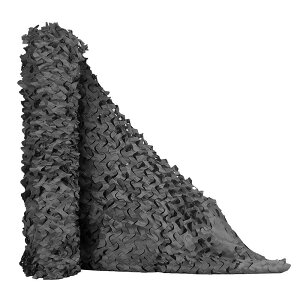 TENCEN カモフラージュネット 迷彩柄 迷彩ネット 偽 装網 ギリーネット サンシェード 日除け 風通し 目隠し キャンプ 野外活動 サバゲー 野鳥撮影 狩猟 装飾 ブラック 3×3M