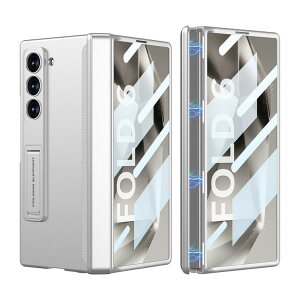 Galaxy Z Fold6 ケース ガラスフィルム付き Samsung ギャラクシーZ フォールド6 / SC-55E 用 カバー Uovon スマホケース 薄型 ヒンジ保護 軽量 スタンド付き 全面保護 カメラレンズ保護 おしゃれ 人気 ス