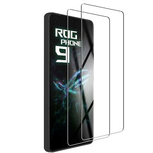 �y2���K���X�t�B�����z�Ή� ASUS ROG Phone 9 �K���X �t�B���� FOR ROG Phone 9 5G �����t�B���� FOR ASUS ROG Phone 9 6.78�C���` �p�̉t���ی�t�B���� �y���{���Ɏq�f��AGC���i �d�x9H �C�A�[����U�h�~ �Ռ�