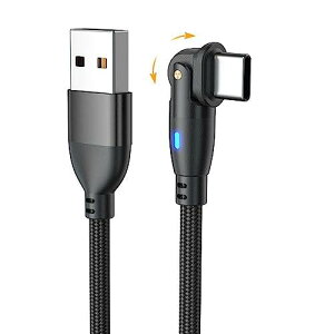 YFFSFDC USB Type CP[u 3m L^ 180x] }[d f[^] }CN USB P[u TPE USB CP[u MacBook iPad Air/Pro Xperia Galaxy̑Androide ȂUSB-C@Ή ubN