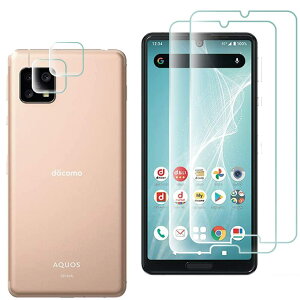 �y2+2������zFOR AQUOS Sense4/Sense5G �p�̃K���X�t�B���� 2�� + 2�� FOR Sense4 Lite / SH-RM15/SHG03/SH-53A �p�̃J���� �����K���X FOR AQUOS Sense4/Sense5G/Sense4 Lite / SH-RM15/SHG03/SH-53A �p�̃K���X�t�B���� �t���ی�