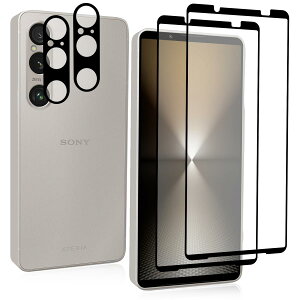 �y2+2������z�Ή� Xperia 1 VI SO-51E SOG13 �p�̃X�N���[���ی�K���X�t�B���� 2�� + 2�� FOR Xperia 1 VI SO-51E �p�̃J���� �����K���X FOR Xperia 1 VI XQ-EC44 �p�̃K���X�t�B���� �t���ی�t�B���� �S�ʕی� 