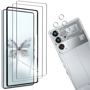 �Ή� REDMAGIC 10 Pro �K���X�t�B���� 2�� + �Ή� REDMAGIC 10 Pro �����Y�ی�t�B���� 2�� �Ή� REDMAGIC 10 Pro �p�̃t�B���� �t���ی�t�B���� �S�ʕی� �ϏՌ� �ɔ� �C�A�[�� �w��h�~�y�����Y�ی�t�B