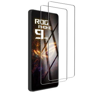 �y2���Z�b�g�z�Ή� ASUS ROG Phone 9 Pro Edition �K���X�t�B���� FOR ROG Phone 9 Pro Edition 5G �����t�B���� FOR ASUS ROG Phone 9 Pro Edition 6.78�C���` �p�̉t���ی�t�B���� �y���{���Ɏq�f��AGC���i �d�x9H �C�A