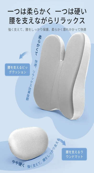 楽天市場】Gadeel 低反発 座布団＆腰クッション 2点セット 