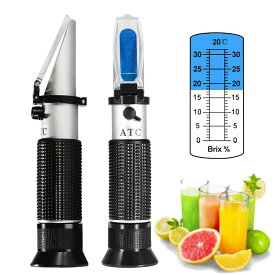 Brix0~32%糖度計,C-Timvasion 温度自動補正 家庭用0~32度糖度（％）測定器 果物、野菜等 ハンディタイプ糖度計 日本語取説付き