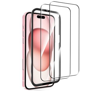 Ή iPhone 16 p̃KXtB 2 iKCht[tĂ܂*1+戵*1jȒP\t Ή iPhone 15/iPhone 16 p̋tیtB Sʕی ϏՌ ɔ CA[ wh