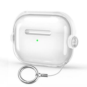 HEIGKOIK AirPods Pro2 �P�[�X �N���A AirPods Pro ��2���� �P�[�X 2023/2022 �p TPU �ی�P�[�X ���b�N�t�� LED�� �ϏՌ� �����ق��Ղ�2�P�[�X �� �C�����X�[�d�Ή� �J���r�i�t�� (����+�z���C�g)