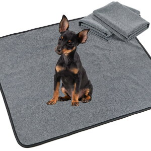犬 猫用洗えるペットシーツ おしっこパッド ペット用 下敷き マット 速乾 滑り止め加工 介護シーツ 洗濯機で丸洗い 繰り返し利用可能(グレー 60×45cm 2枚セット)