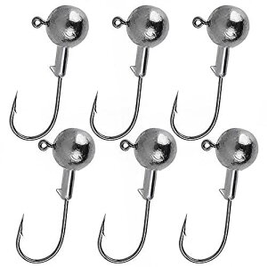 ジグヘッド 50個入り 1g/2g/3.5g/5g 丸型 ジグ ヘッド セット ルアー アジング メバリング ワーム オモリ 釣り 用品 釣り具 (5g)