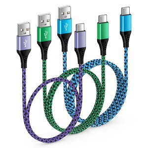 Viviber USB ^Cvc [dP[u Ahhy0.5m/0.9m/1.8mz3{g gя[dP[u ܂Ȃ X}z[dP[u }[d Type C iphone15 [dP[u Quick Charge3.0Ή Xperia/Galaxy/LG/iPad Pro/MacBook/i
