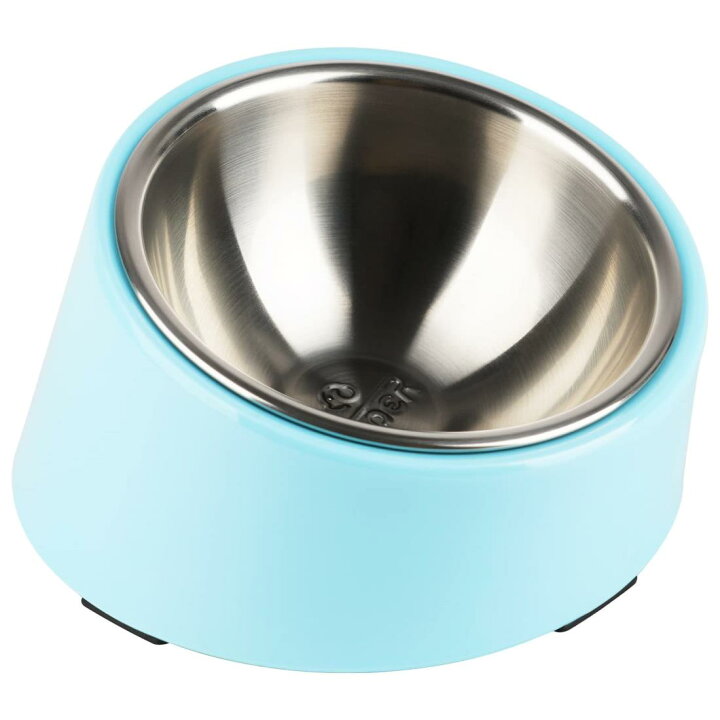 犬 食器 猫 食器 ペット ボウル ステンレス 給食器 スタンド 傾斜がある 15度 食事をより気軽に メラミン製スタンド付き 滑り止め 取り外し可能