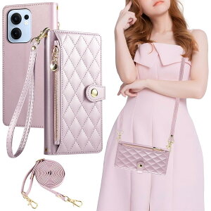 Gedurya OPPO Reno13 A �p �P�[�X �蒠�^ �V�����_�[ �I�b�|reno13 a �P�[�X �V�����_�[ �t�@�X�i�[�^ ���K���� �΂߂��� ���|�� OPPO Reno 13A �X�}�z�P�[�X ���z�^ �J�[�h���[ �R�C���|�P�b�g �I�b�| ��