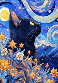 LEADINTOP ダイヤモンドアート スクエアビーズ 猫 30x40cm ダイヤモンドペインティング 四角いビーズ スクエア アートセット ビーズアート モザイクアート 人気 子供 大人 初心者 装飾 DIY 手芸 キット (10)