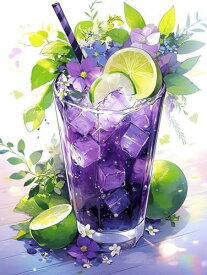 LEADINTOP ダイヤモンドアート スクエアビーズ 夏 カップ 30x40cm 四角いビーズ ダイヤモンドペインティング スクエア アートセット ビーズアート モザイクアート 人気 子供 大人 初心者 装飾 DIY 手芸 キット